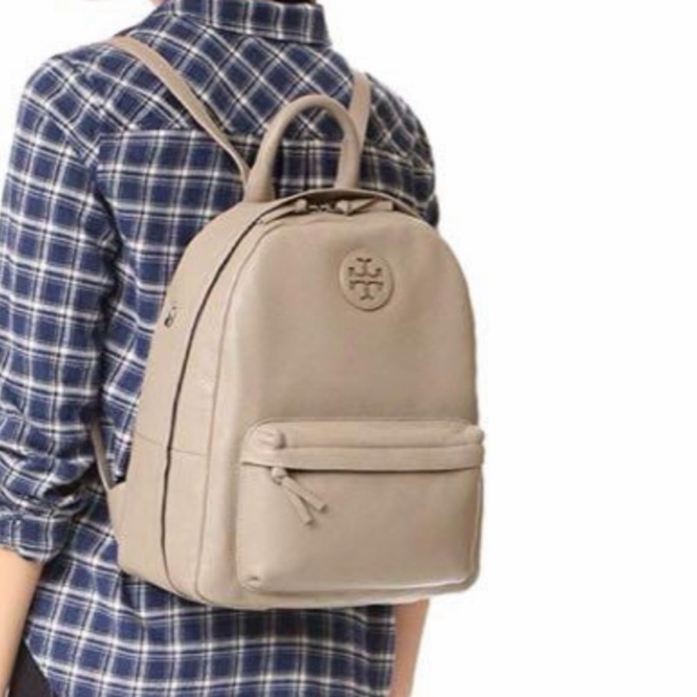 Tory Burch French gray large backpack